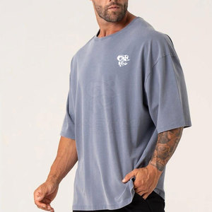 Casual <b>Gym</b> Wear Lightweight Breathable Fabric Oversized <b>Pump</b> <b>Cover</b> Tees Men Loose Fit Training Street Style - Product Image 4