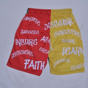Pantalones Cortos Deportivos Casuales para Hombre, Ecológicos, Negros y Verdes, con Estampado de Letras, Cintura Media, Logotipo Personalizado en la Parte Delantera, Cordón Ajustable, Secado Rápido - Product Image 6