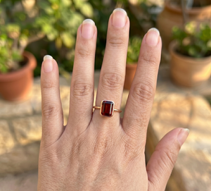 High Quality IGI Certified Red Fire <b>Garnet</b> Gemstone Rose Gold Plated 925 Sterling <b>Silver</b> Handmade Trendy <b>Rings</b> for Wholesaler - Product Image 6