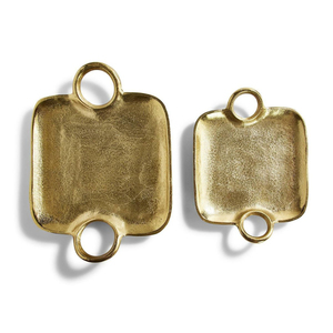 Bandeja de Servir de Aluminio con Acabado Dorado y Asas con Figuras Únicas, Elegante Plato Decorativo Rectangular de Metal para Hotel y Hogar - Product Image 5