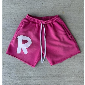 Pantalones Cortos Personalizados de Alta Calidad, 100% Algodón French Terry, Impresión Serigrafiada, Fabricación en Fábrica, Efecto Desgastado por el Sol, Dobladillo Abierto - Product Image 5