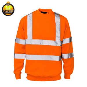 Mens High Visibility Hooded Pullover <b>Sweatshirts</b> <b>Work</b> Safety Reflective <b>Sweatshirts</b> - Product Image 6