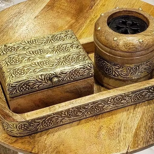 Quemador de Incienso Islámico de Madera con Diseño Maravilloso, de la Mejor Calidad, Tamaño Personalizado, Juego de Quemadores de Bakhoor - Product Image 1