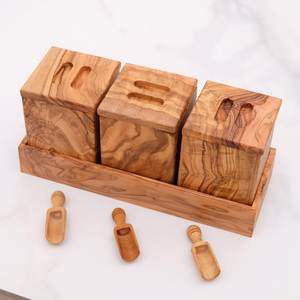 Eco Friendly Wooden <b>Jar</b> with Wooden Lid Classic Design 250mL <b>Kitchen</b> <b>Storage</b> Canister Airtight Lid Durable Dry Food <b>Storage</b> - Product Image 2