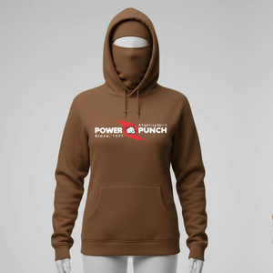 Sweat à capuche épais surdimensionné en polaire Sherpa brodé, personnalisé OEM, pour hommes et femmes, avec masque intégré - Product Image 1