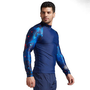 Maillot de compression OEM personnalisé respirant, écologique, antibactérien, à séchage rapide pour hommes, en Spandex UPF50, pour surf, plongée, BJJ - Product Image 3