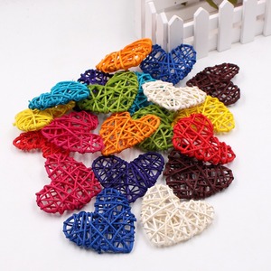 Woven rattan heart romantic theme decoration wholesale decor hearts top quality holiday <b>ornament</b> - Product Image 2