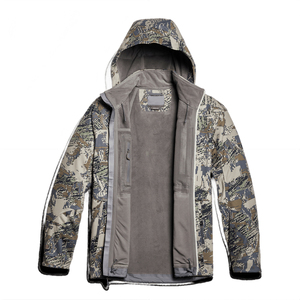 Chaqueta de camuflaje para hombre con capucha, cierre de cremallera y bolsillos para senderismo al aire libre. - Product Image 1