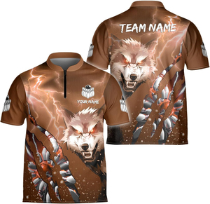 เสื้อโบว์ลิ่งโลโก้ขนาดสั่งทำพิเศษ พิมพ์ลายแบบซับลิเมชั่นเต็มตัว ดีไซน์ส่วนตัว โพลีเอสเตอร์ 100% ยืดได้สี่ทิศทาง สวมใส่สบาย - Product Image 5