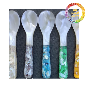 Cuchara de Nácar de Lujo Moderna Premium, Hecha a Mano, Ecológica, para Restaurantes de Alta Cocina y Hostelería, 99 Oro - Product Image 5