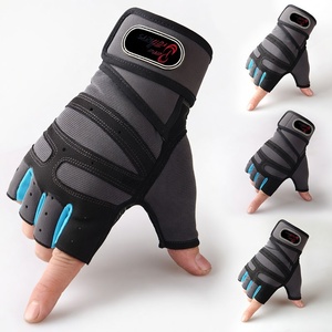 Bana Brother Anti-Slip Weightlifting Gloves with Wrist <b>Wrap</b> Rubber Palm Fitness Workout Gloves - Product Image 4