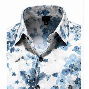Chemise boutonnée de luxe pour homme, impression numérique haute résolution, 100% coton, service ODM personnalisable, confortable et respirante - Product Image 3