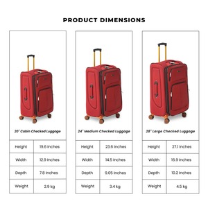 Polyester Luggage Set 3-Piece 20 24 28 Inch Expandable Soft <b>Suitcase</b> with 4 <b>Wheels</b> Combination Lock Lightweight Travel Bag - Product Image 6