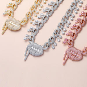 Best Selling Custom Length <b>Iced</b> <b>Out</b> Diamond <b>Chain</b> Necklace with Premium Finish for Streetwear Fashion Events and Celebrity Style - Product Image 1