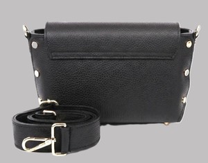 Sac bandoulière structuré en cuir noir fait main Royaa, sac à main minimaliste avec large sangle en cuir de vachette noir, sac à main tendance - Product Image 4