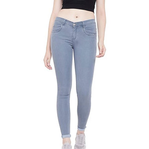 Pantalones vaqueros para mujer de tamaño personalizado, transpirables, para uso en exteriores, los más vendidos al por mayor, 100% algodón. - Product Image 1