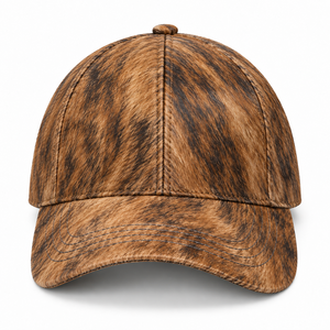 Casquettes en cuir de vachette à poils - Haute qualité, tailles personnalisées, unisexe, quatre saisons, service OEM avec tissu standard - Product Image 1