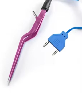 Azicon's Disposable Bipolar Irrigation Bayonet Forceps Sterile Single-Use Bayonet Bipolar Forceps Coagulation & Flush <b>Instrument</b> - Product Image 2