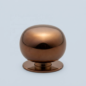 Luxuer Brass Round <b>Cabinet</b> Knob Furniture <b>Handle</b> Durable Design <b>Copper</b> Polished Hardware Minimalist Eco-Friendly Home Office - Product Image 1