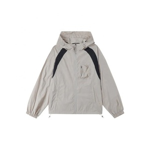 Veste coupe-vent d'extérieur pour hommes, respirante, design personnalisé, imprimé, coupe-vent décontracté de grande taille en tissu fin, vente à chaud - Product Image 5