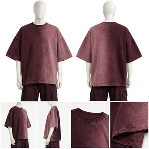 T-shirt décontracté à manches courtes et col rond pour homme, coupe ajustée, 100% coton respirant - Product Image 5
