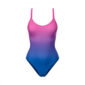 Maillot de bain une pièce dégradé ombré pour femme, maillot de bain de plage haut de gamme, OEM ODM - Product Image 2