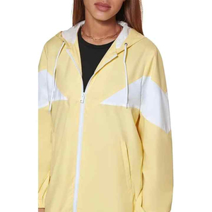 Customized Fashionable Outdoor Yellow & <b>White</b> Women Windbreaker <b>Jacket</b> With OEM ODM Serviced Customized logo - Product Image 4