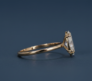 Anillo de Diamante Marquise Cultivado en Laboratorio de 1.00CT, Oro Amarillo de 14K, VVS2, Certificado IGI, Chapado en Rodio, Anillo de Compromiso Personalizado al por Mayor - Product Image 3