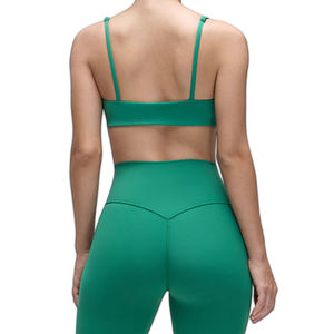 Conjunto Deportivo de 2 Piezas para Mujer, con Logotipo Personalizado, de Spandex Transpirable, Ecológico, de Secado Rápido, Sin Costuras, para Yoga y Gimnasio, con Efecto Levanta Glúteos, Sin Espalda - Product Image 2