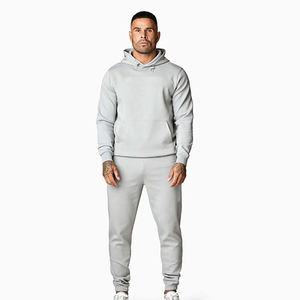 Vente en gros Ensemble de survêtement en coton à motif uni pour hommes à capuche Séchage rapide Léger Personnalisable Deux pièces Pantalon de survêtement à capuche Maternité - Product Image 6