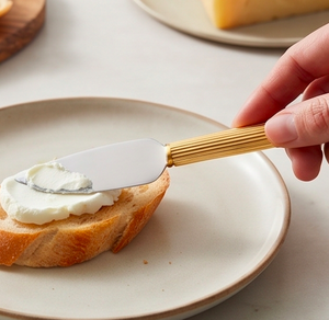 Stainless Steel <b>Cheese</b> <b>Knife</b> <b>Set</b> With Gold Handles Elegant Design Durable Kitchen Tools for Serving <b>Cheese</b> Use And Hotel Use - Product Image 5