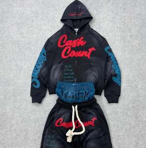 Conjunto Deportivo de Invierno Reversible, Ecológico, Casual, Lavado Ácido, Grueso, Color Sólido, con Logotipo Personalizado, Marca Privada, Alta Calidad - Product Image 1