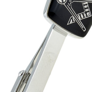 Pince à cravate maçonnique, symbole carré et compas, accessoire élégant pour homme, cadeau de la franc-maçonnerie, pour membre de loge, tenue de cérémonie, costume - Product Image 6