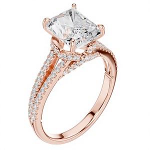 Anillo de Diamantes de Lujo Chapado en Oro de 14K para Mujer |   Elegante Joyería de Compromiso y Boda para Ella - Product Image 4