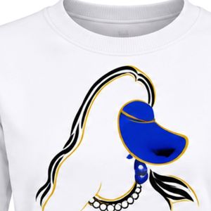 Sweat-shirt à col rond blanc pour femme Sigma Gamma Rho, pull à manches longues de sororité grecque, personnalisé, style universitaire décontracté - Product Image 5