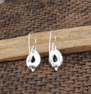 Natural Black Onyx Earrings 925 Sterling Silver <b>Studs</b> Wholesale Genuine Black Gemstone Jewelry for Women Vintage Style Earring - Product Image 5