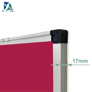 Tablero de Anuncios de Terciopelo Rojo con Marco de Aluminio y Logotipo Personalizable para Mostrar Mensajes - Product Image 2