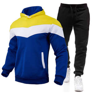 Survêtement noir personnalisé, jogging, sweat-shirt chaud et doux, en coton, gris, pour hommes - Product Image 5