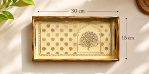 ถาดเสิร์ฟไม้ลายต้นไม้ ของขวัญขึ้นบ้านใหม่ ถาดชา กาแฟ - Product Image 2
