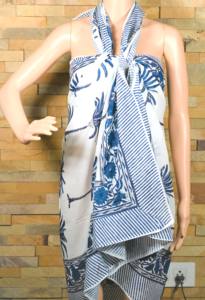 Pareo de Algodón Hecho a Mano en India con Estampado de Palmeras, Reversible, para Playa, Verano o Uso Formal - Product Image 2