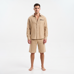 Trending Men's Summer <b>Shirt</b> and <b>Shorts</b> Set <b>Button</b> <b>Up</b> <b>Short</b> <b>Sleeve</b> Two Piece Casual Outfit Wholesale - Product Image 1