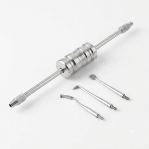 OPTITECH HEALTHCARE Dental Surgical Grade Stainless Steel Manual Crown Remover Kit <b>3</b> Attachments Tips CE Certified Padded Grip - Product Image 4