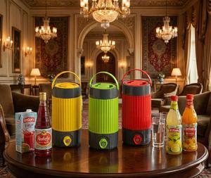 Distributeur de boissons portable de luxe Anax en ABS avec poignée et bec verseur, conteneur de boissons côtelé pour la maison, la salle de sport, le camping et les pique-niques - Product Image 1