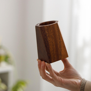 Porte-stylos en bois de noyer, 5 styles d'organisateurs de bureau pour le bureau et la maison, logo personnalisable - Product Image 1