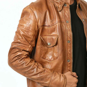 Chemises décontractées en toile pour hommes avec logo personnalisé du fabricant, haute qualité, respirantes, écologiques, 100 % cuir, été, vente chaude - Product Image 4