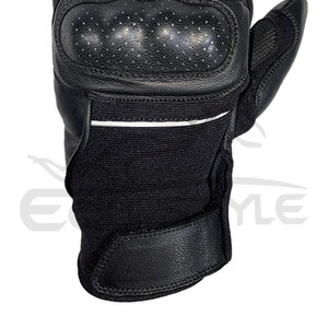 ถุงมือมอเตอร์ไซค์แบบเต็มนิ้ว หนังแพะ รองรับหน้าจอสัมผัส ถุงมือขี่มอเตอร์ไซค์แบบสั่งทำพิเศษ อุปกรณ์ป้องกันสำหรับนักขี่มอเตอร์ไซค์ ผู้ผลิตถุงมือมอเตอร์ไซค์สีดำ - Product Image 5