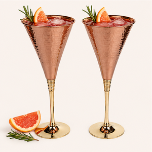 Copa de Martini Premium de Cobre Puro Martillado con Base de Latón, Elegante Copa para Vino y Cócteles para el Hogar, Bares, Hoteles y Restaurantes - Product Image 2