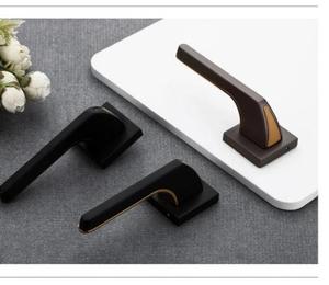 Modern Door <b>Handles</b> Minimalist Design Black Gold Finish Easy Installation Interior Hardware for Home Office Ambidextrous Use - Product Image 2