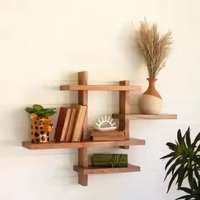 Étagères murales en bois massif au design simple et à prix abordable pour le rangement et la décoration intérieure