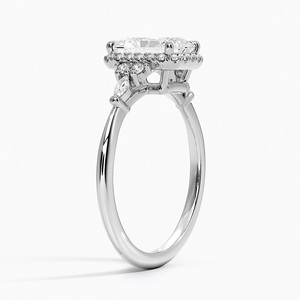 BOJ <b>Ring</b> 056 Radiant Cut <b>925</b> <b>Silver</b> Nadia Halo Diamond <b>Ring</b> 2ct D Color VVS1 Moissanite GRA Certified Low Price Wedding <b>Ring</b> - Product Image 2
